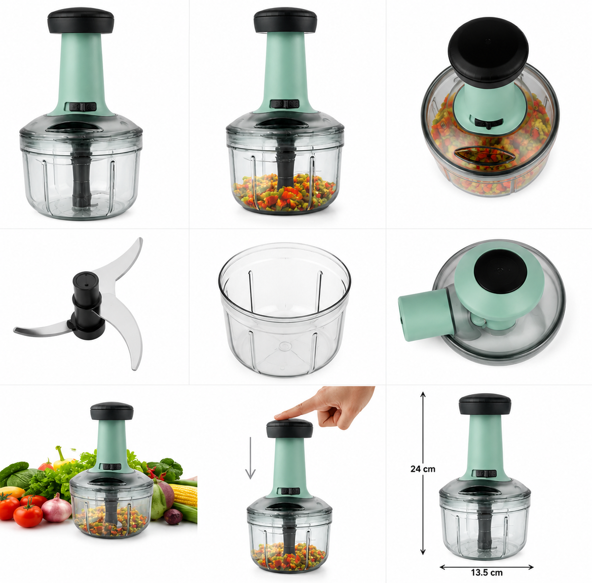 3-in-1 Multipurpose Push Chopper