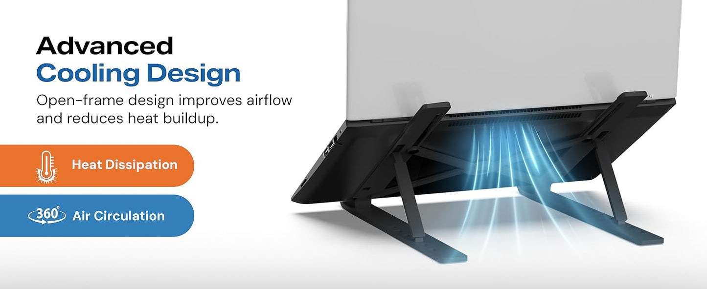 Adjustable Foldable Laptop Stand – Portable Aluminum Laptop & Tablet Holder
