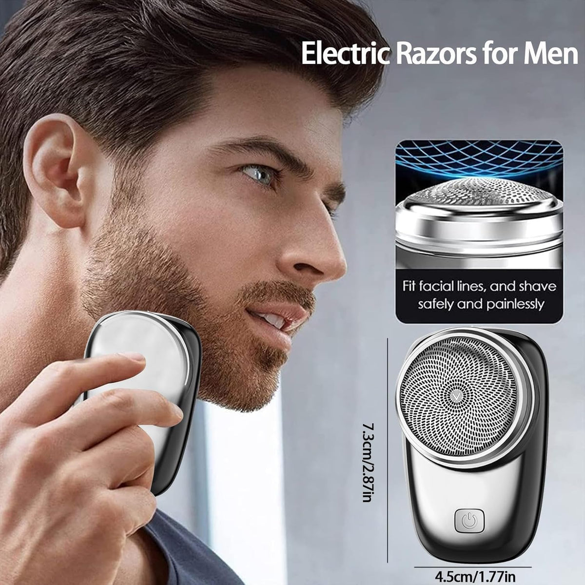 Men’s Electric Mini Shaver – Rechargeable USB Portable Razor