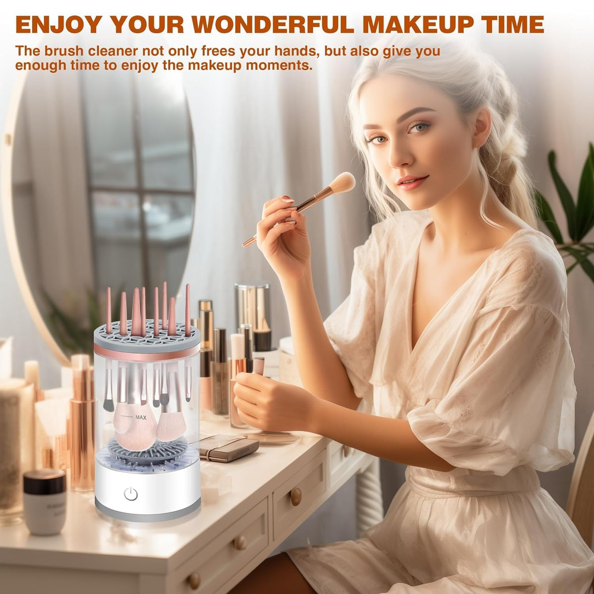 Electric Makeup Brush Cleaner & Dryer – Automatic Washing Machine
